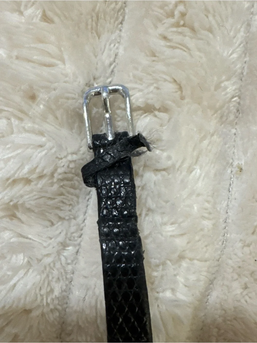 Seiko Silver Dial Watch with Black Leather Strap